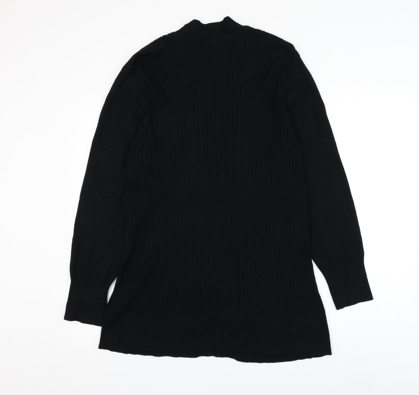 M&Co Womens Black V-Neck Viscose Cardigan Jumper Size 20
