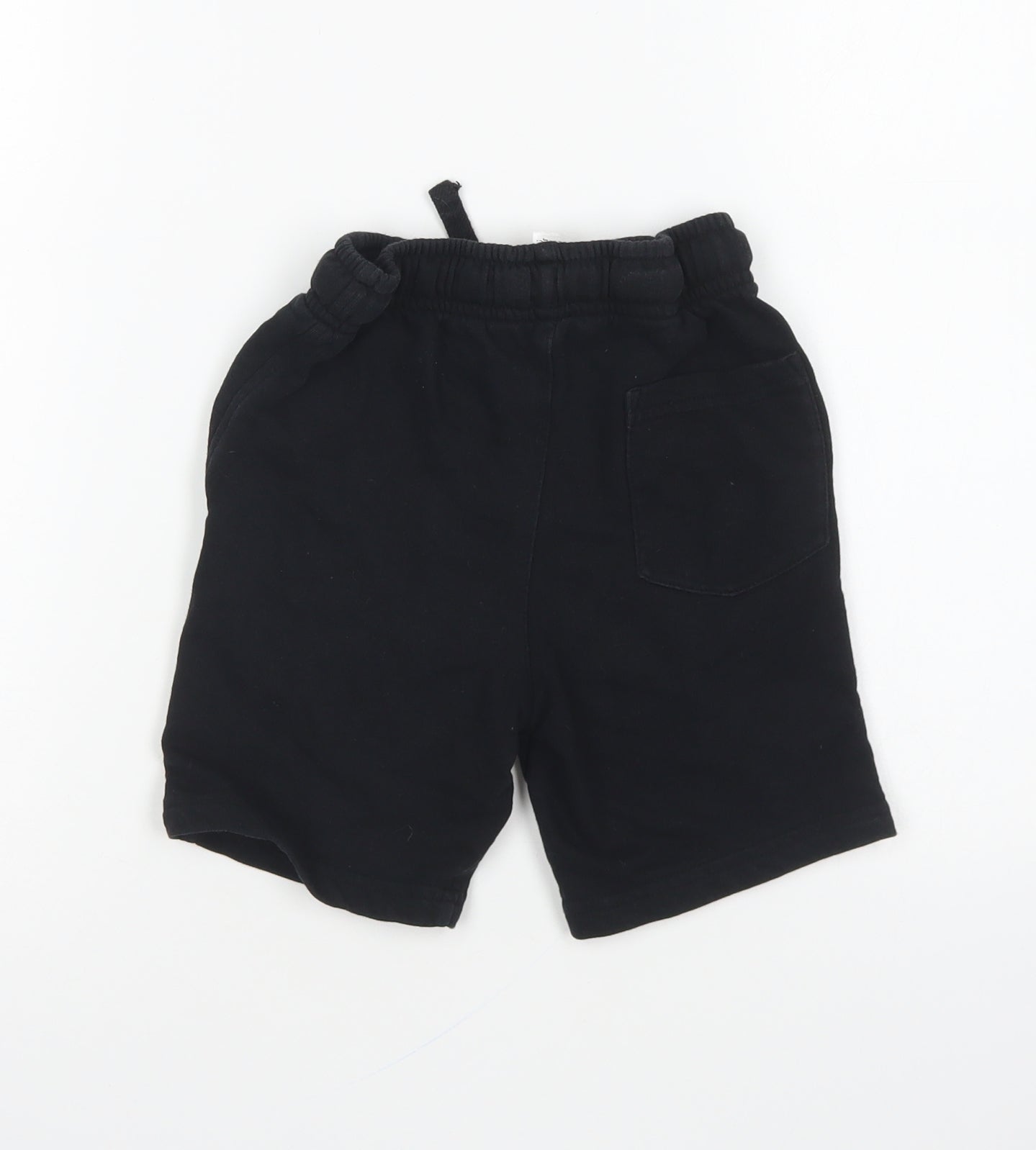 George Boys Black Cotton Sweat Shorts Size 6-7 Years Regular Drawstring