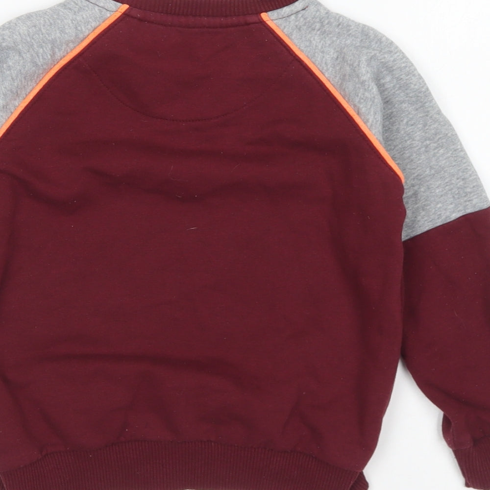 F&F Boys Purple Cotton Pullover Sweatshirt Size 5-6 Years Pullover - Awesome Dinosaur