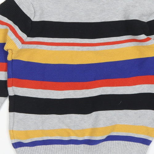 George Boys Multicoloured Round Neck Striped Cotton Pullover Jumper Size 4-5 Years Pullover