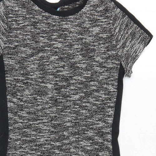 Avenue Womens Grey Polyester Pencil Dress Size 8 Round Neck Pullover