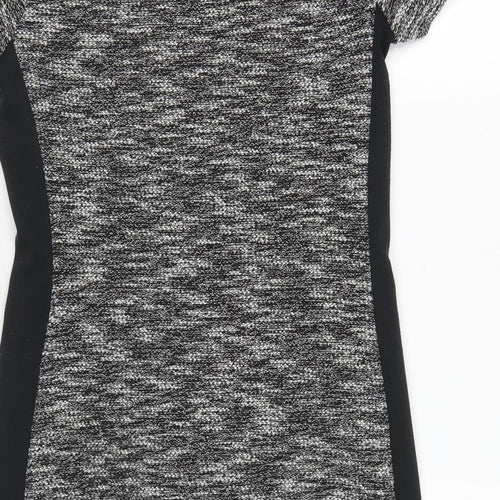 Avenue Womens Grey Polyester Pencil Dress Size 8 Round Neck Pullover