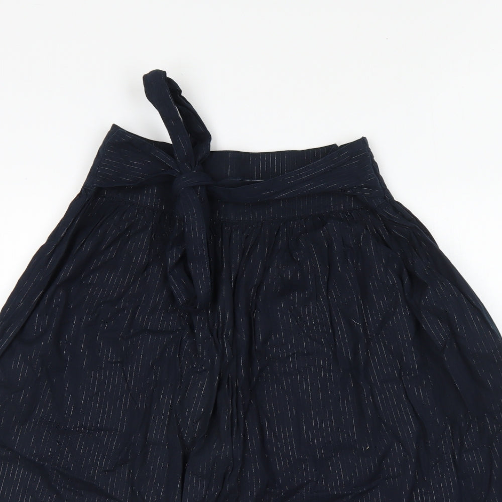 Cherokee Womens Blue Cotton Swing Skirt Size 6 Zip