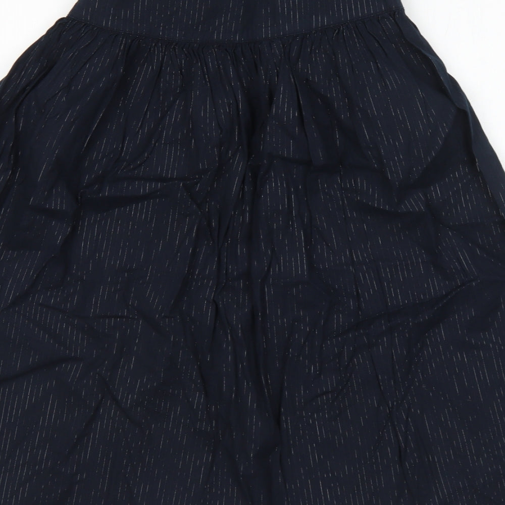 Cherokee Womens Blue Cotton Swing Skirt Size 6 Zip