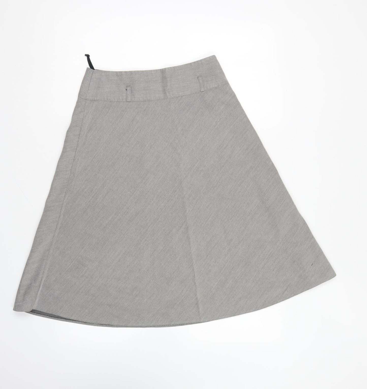 New Look Womens Grey Polyester Swing Skirt Size 8 Zip
