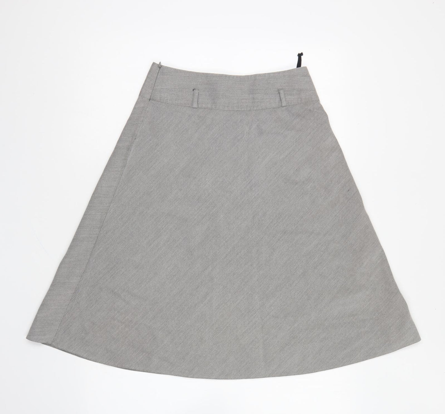 New Look Womens Grey Polyester Swing Skirt Size 8 Zip