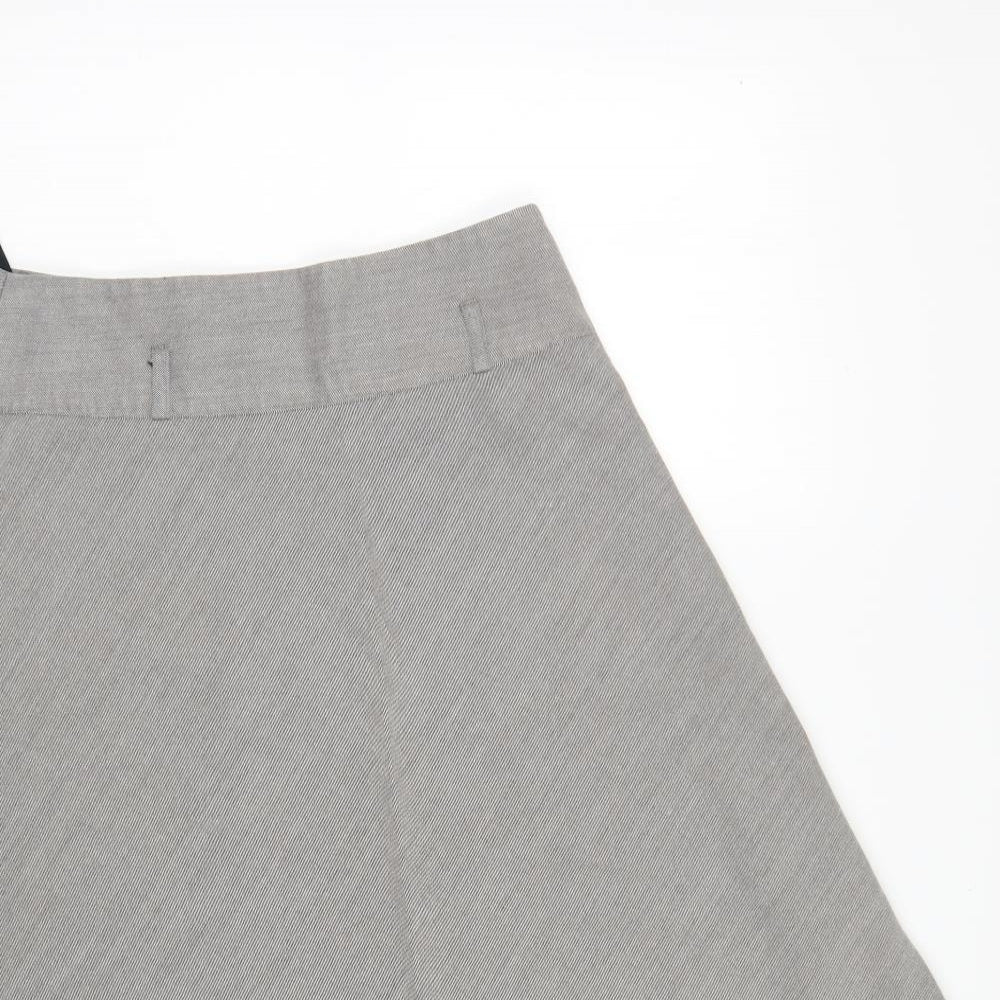 New Look Womens Grey Polyester Swing Skirt Size 8 Zip