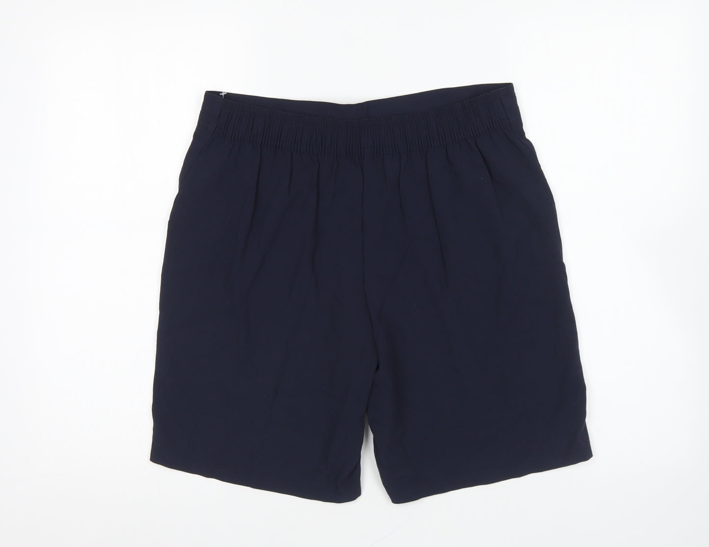 Papaya Womens Blue Cotton Chino Shorts Size 12 L7 in Regular Drawstring