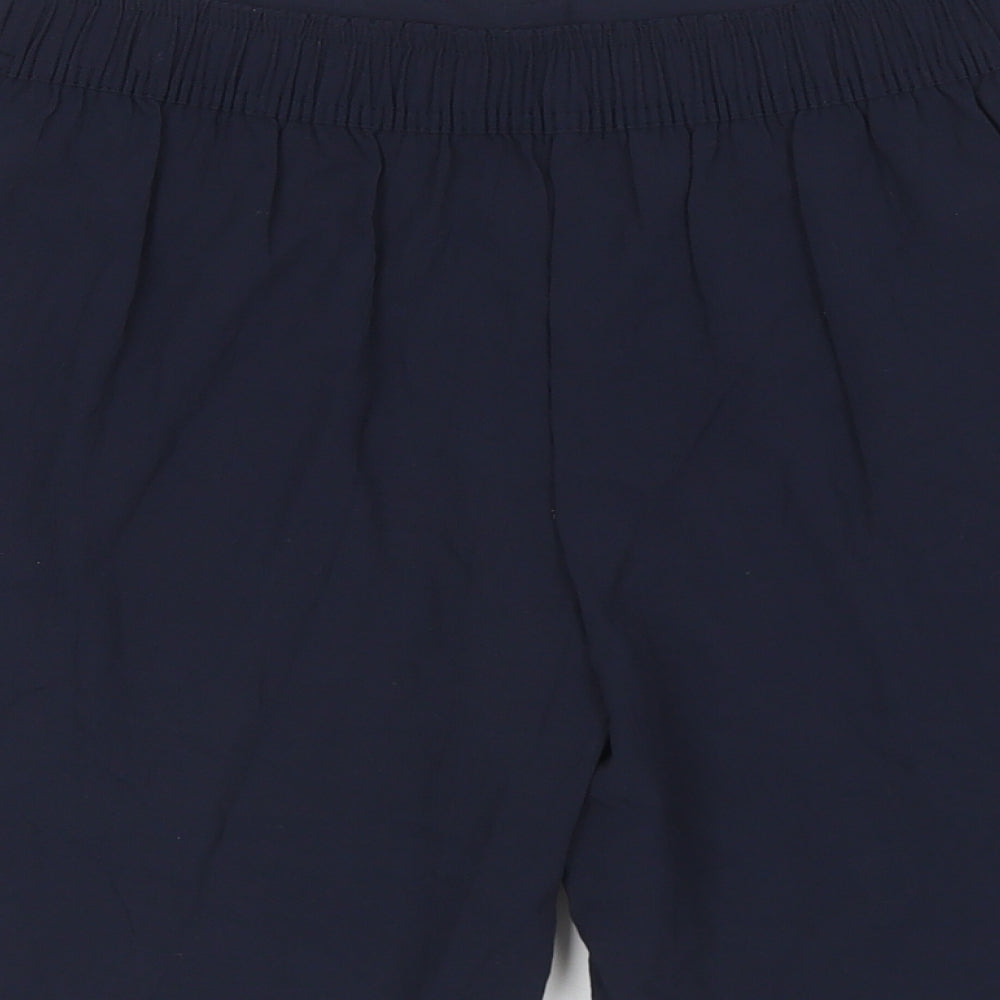 Papaya Womens Blue Cotton Chino Shorts Size 12 L7 in Regular Drawstring