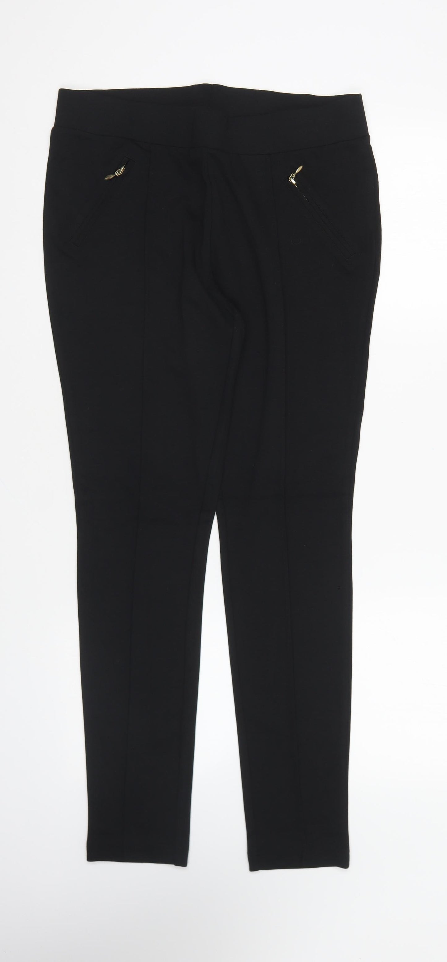 Papaya Womens Black Viscose Capri Leggings Size 14 L27 in
