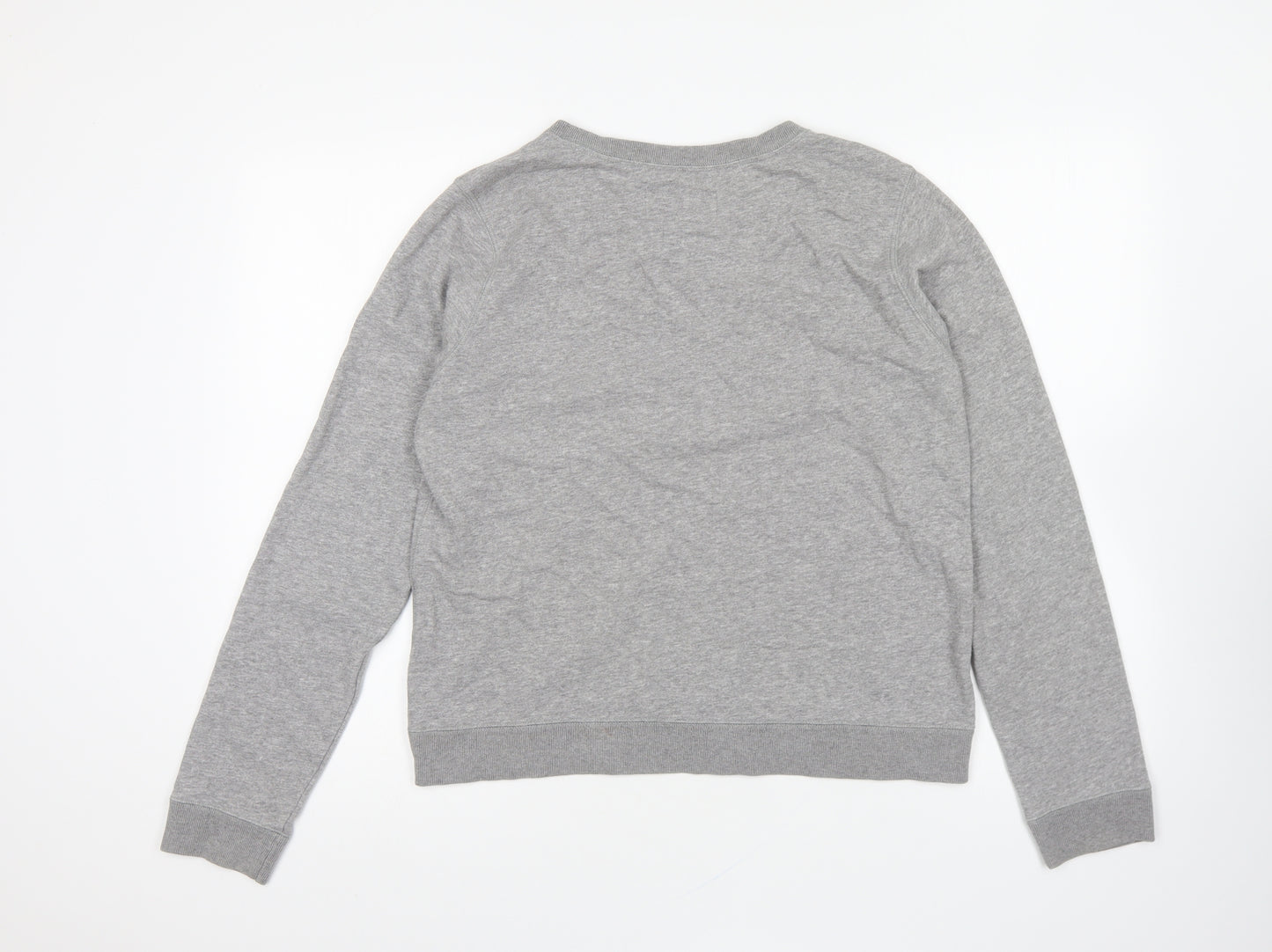 Jack Wills Womens Grey Cotton Pullover Sweatshirt Size 14 Pullover