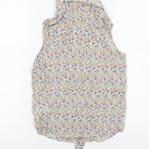 Avenue Womens Multicoloured Floral Viscose Basic Button-Up Size 8 Collared