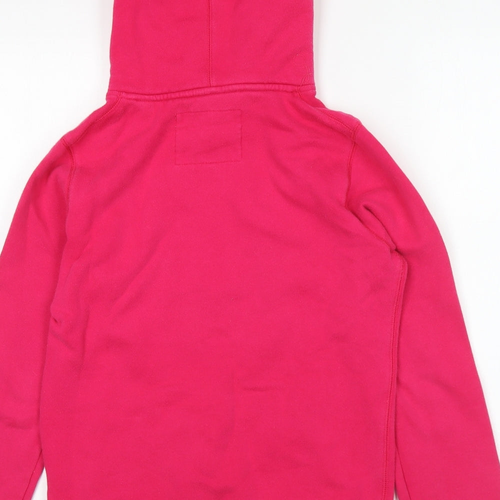 Jack Wills Womens Pink Cotton Pullover Hoodie Size 10 Pullover