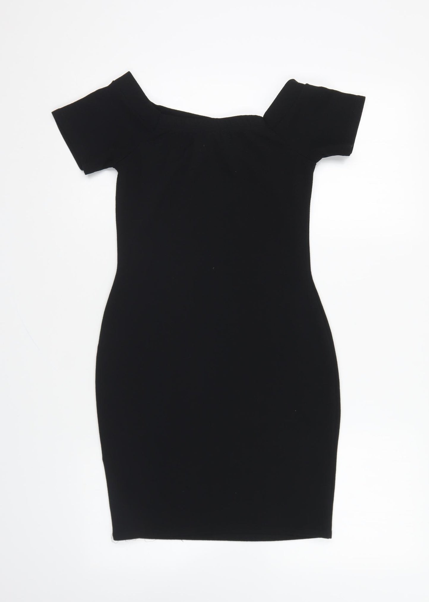 Cameo Rose Womens Black Polyester Bodycon Size 10 Boat Neck Pullover