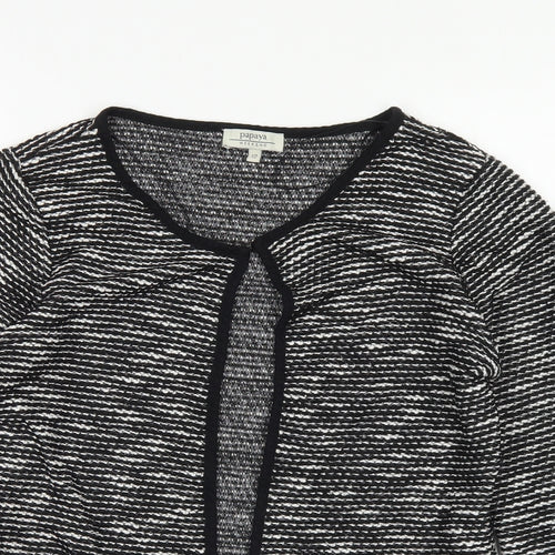 Papaya Womens Black Jacket Blazer Size 12 Hook & Eye