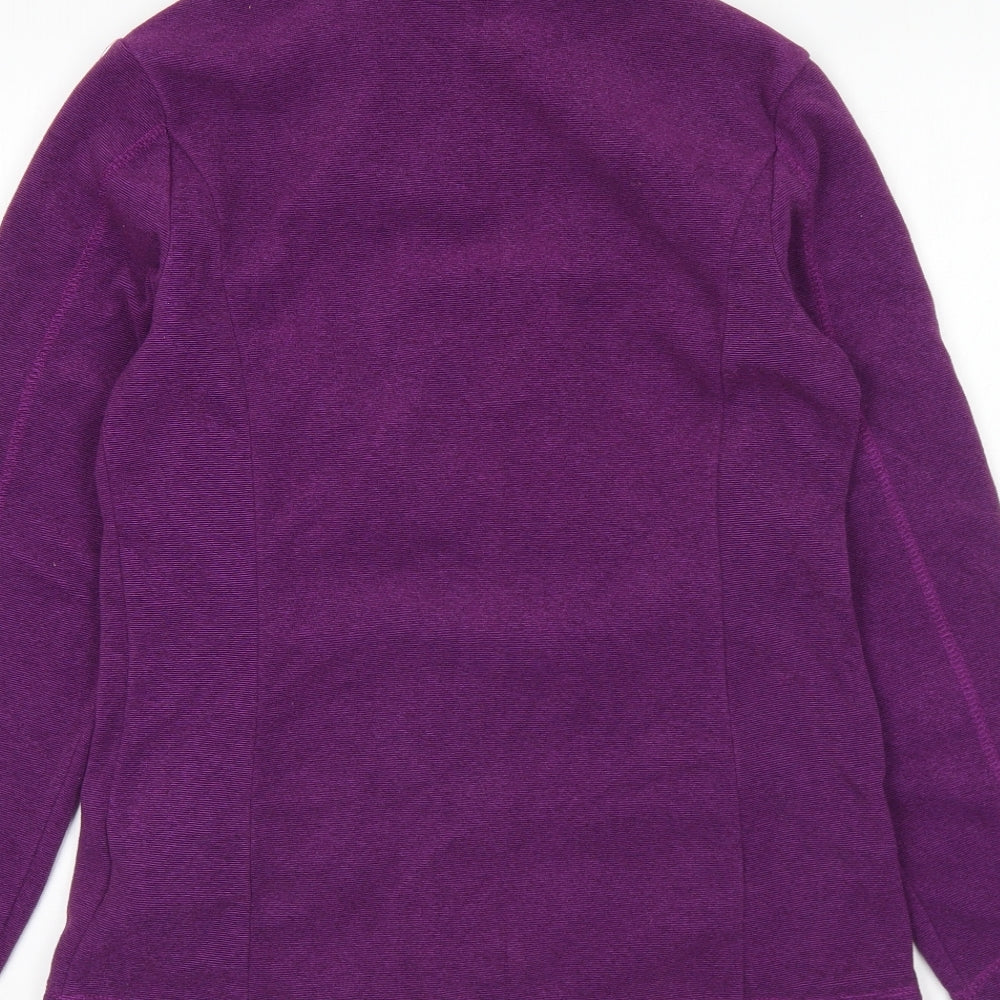 DECATHLON Womens Purple Polyester Full Zip Sweatshirt Size S Zip
