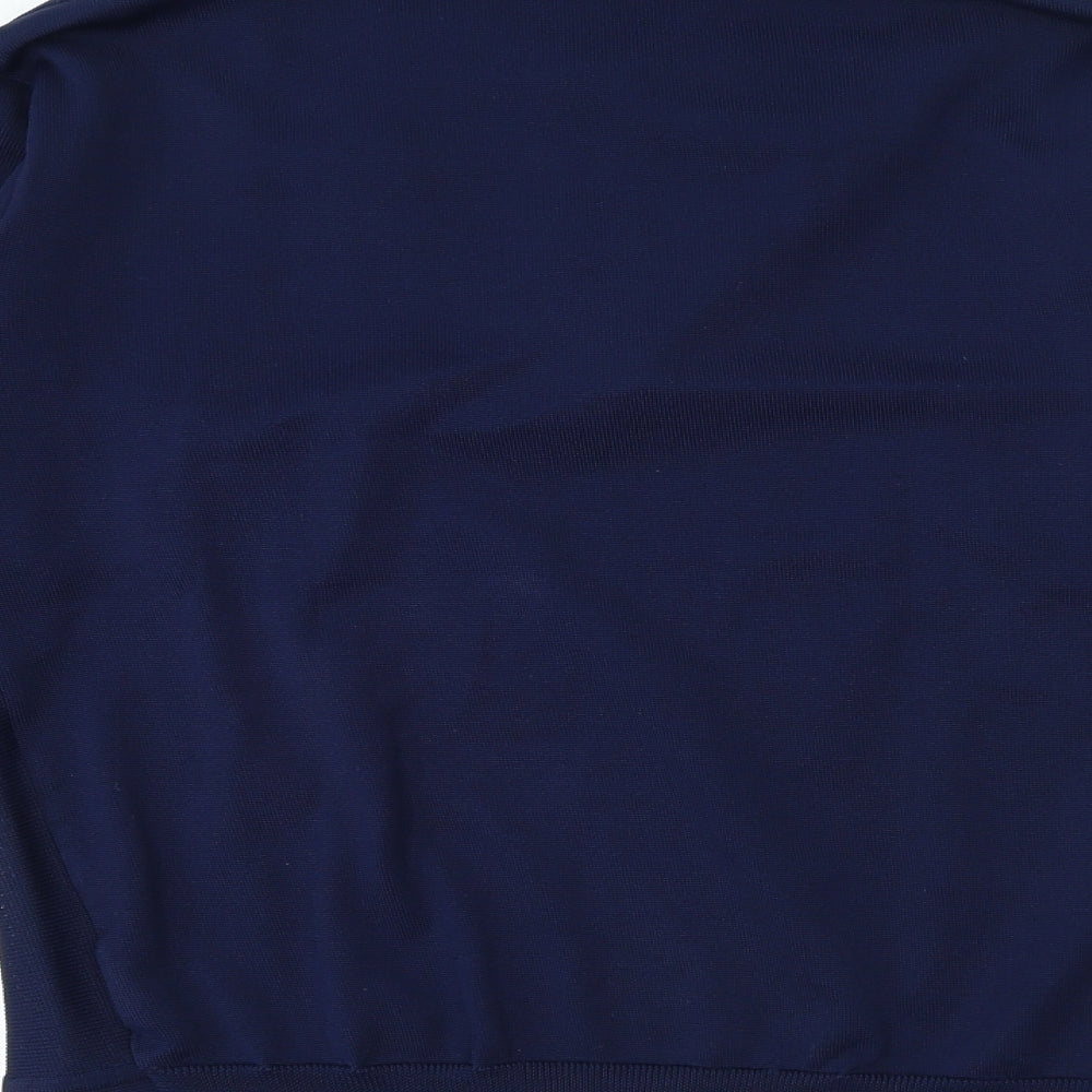 Roberto Carlo Mens Blue Polyester Polo Size M Collared Button