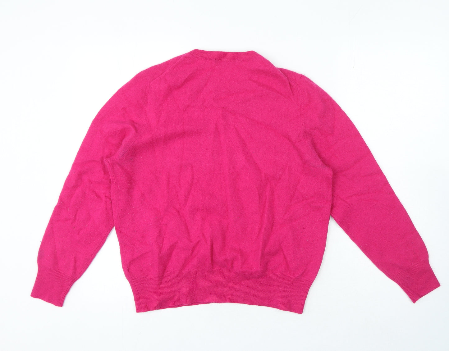 Autograph Womens Pink Crew Neck Cashmere Pullover Jumper Size 18