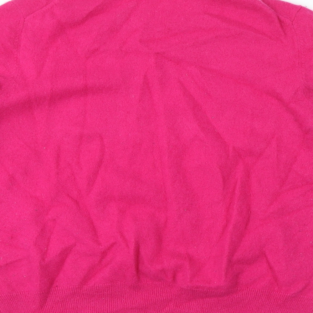 Autograph Womens Pink Crew Neck Cashmere Pullover Jumper Size 18