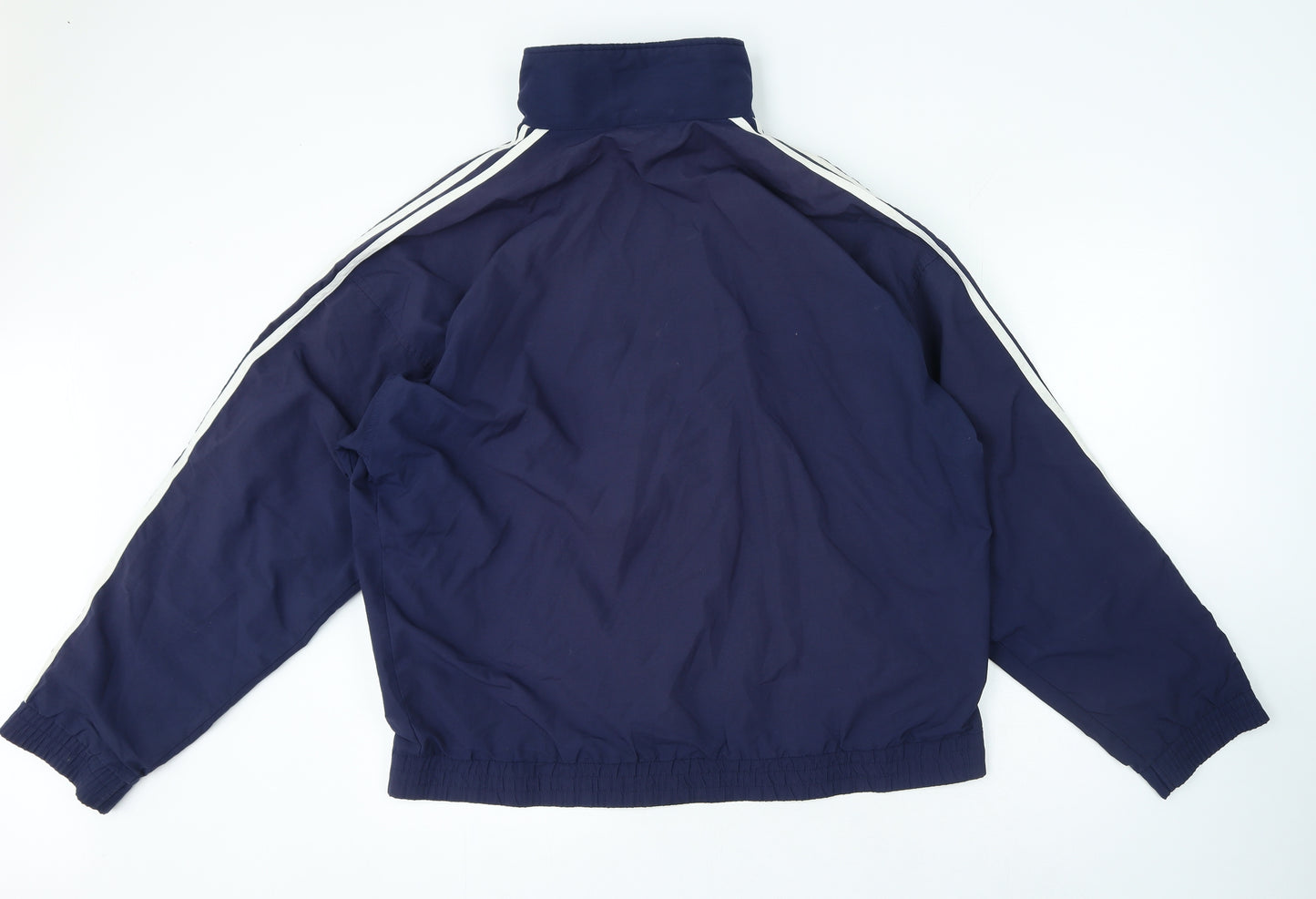 adidas Mens Blue Jacket Coatigan Size 42 Zip