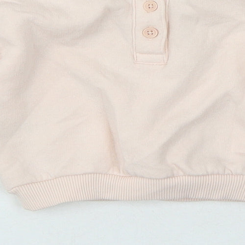 Matalan Girls Pink Polyester Jersey T-Shirt Size 0-3 Months Crew Neck - Sloagan