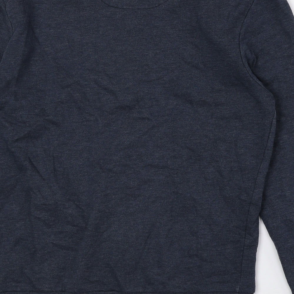 Brave Soul Mens Blue Polyester Full Zip Sweatshirt Size M