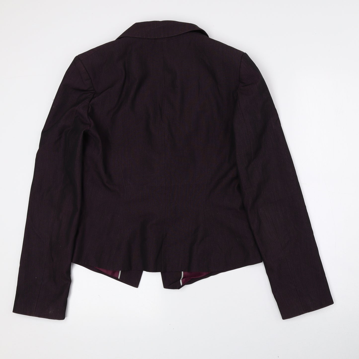 NEXT Womens Purple Polyester Jacket Blazer Size 10