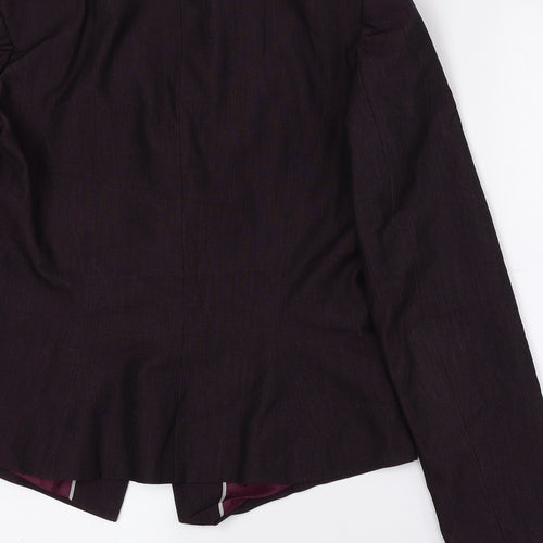 NEXT Womens Purple Polyester Jacket Blazer Size 10