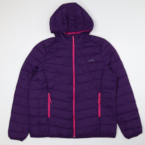 Freedom Trail Womens Purple Quilted Coat Size 18 Zip
