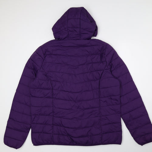 Freedom Trail Womens Purple Quilted Coat Size 18 Zip
