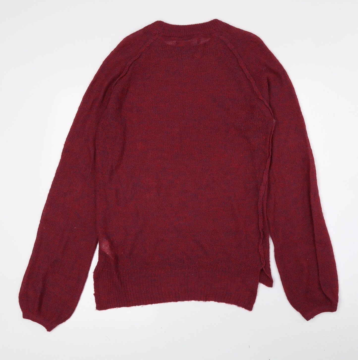 NEXT Womens Pink Crew Neck Acrylic Pullover Jumper Size 6