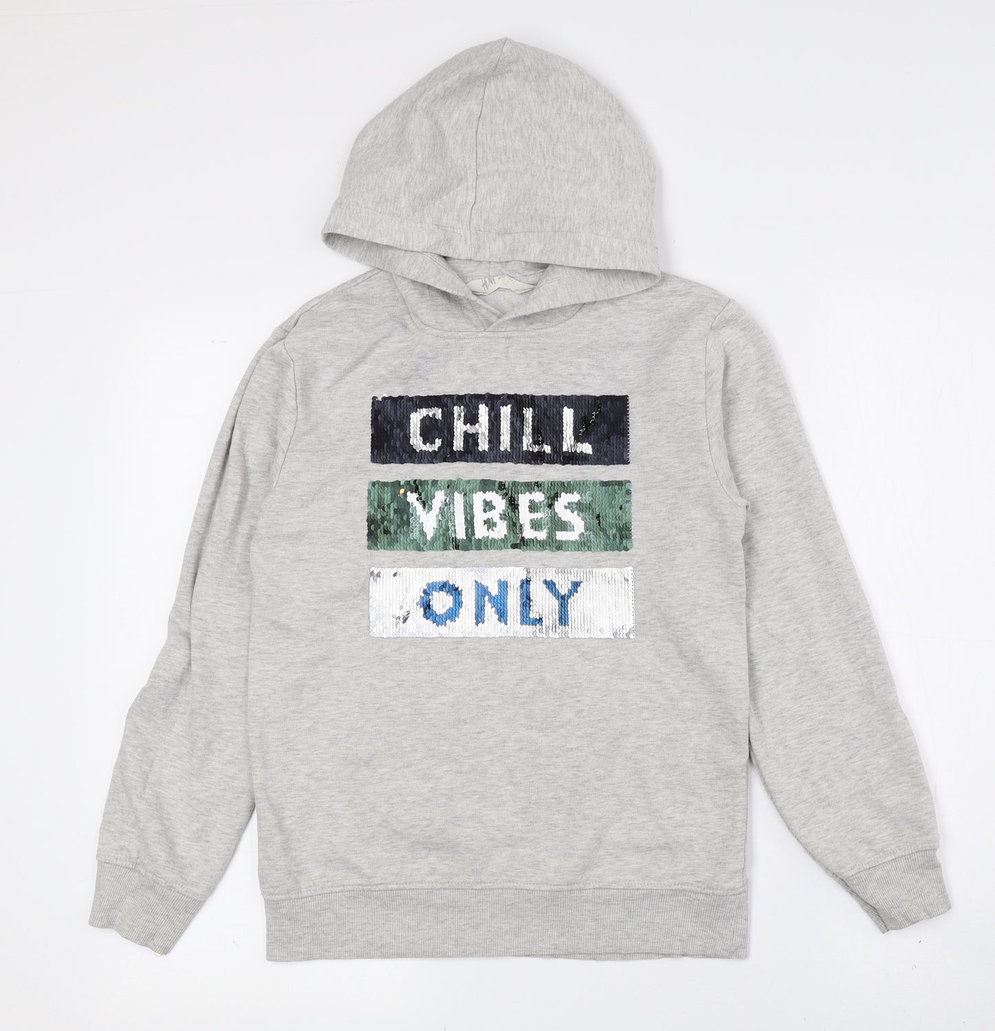 H&M Girls Multicoloured Polyester Pullover Hoodie Size 11-12 Years