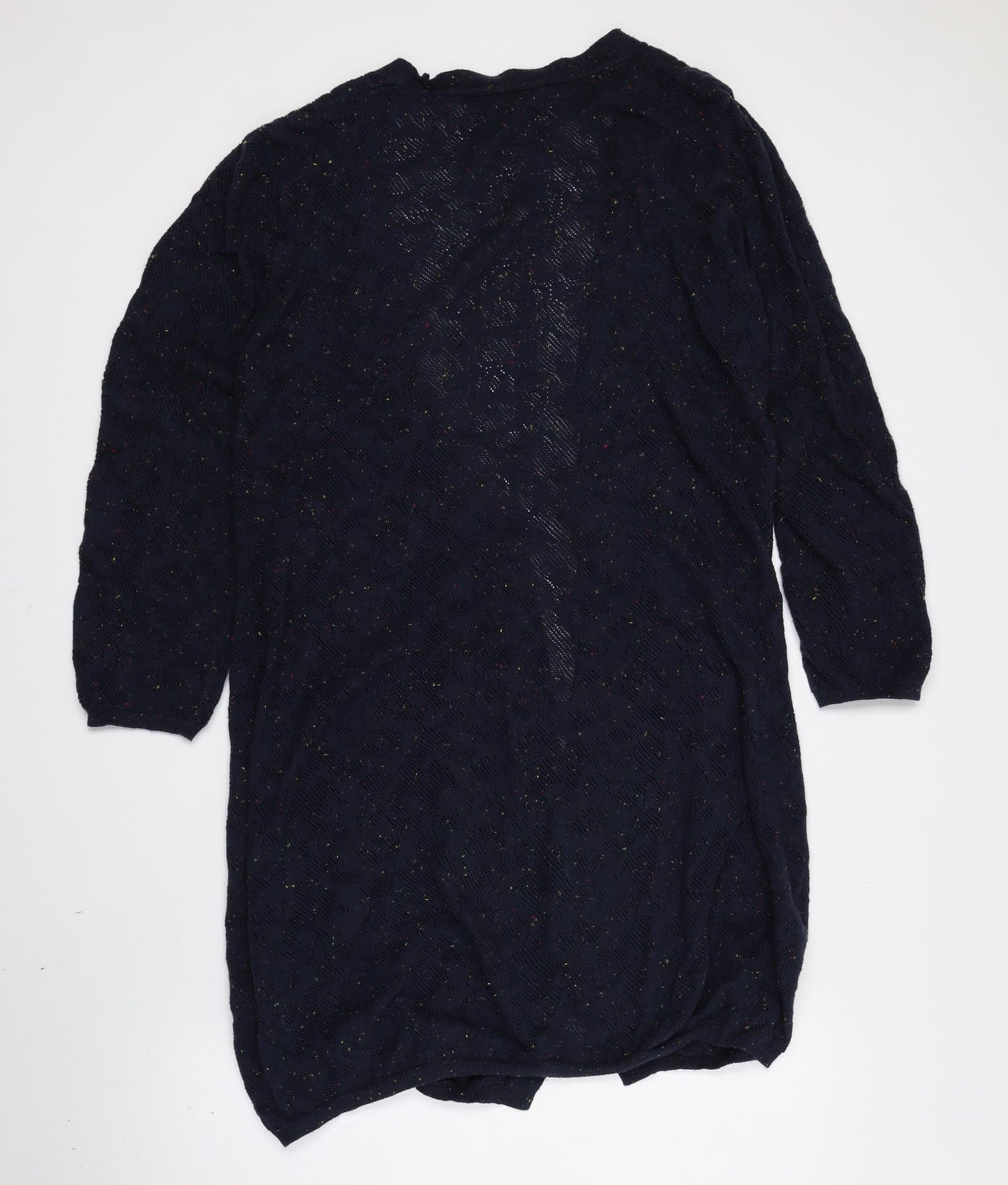 Indigo Womens Multicoloured V-Neck Cotton Cardigan Jumper Size 14