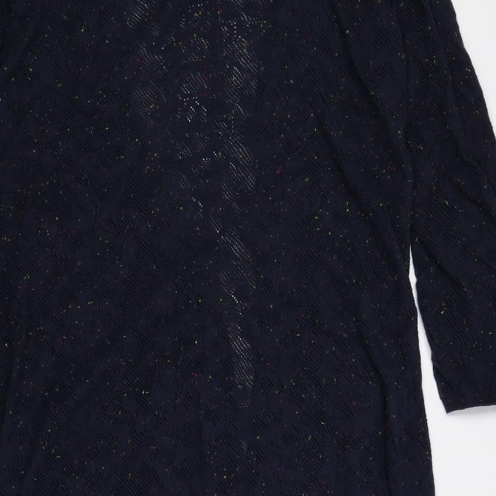 Indigo Womens Multicoloured V-Neck Cotton Cardigan Jumper Size 14