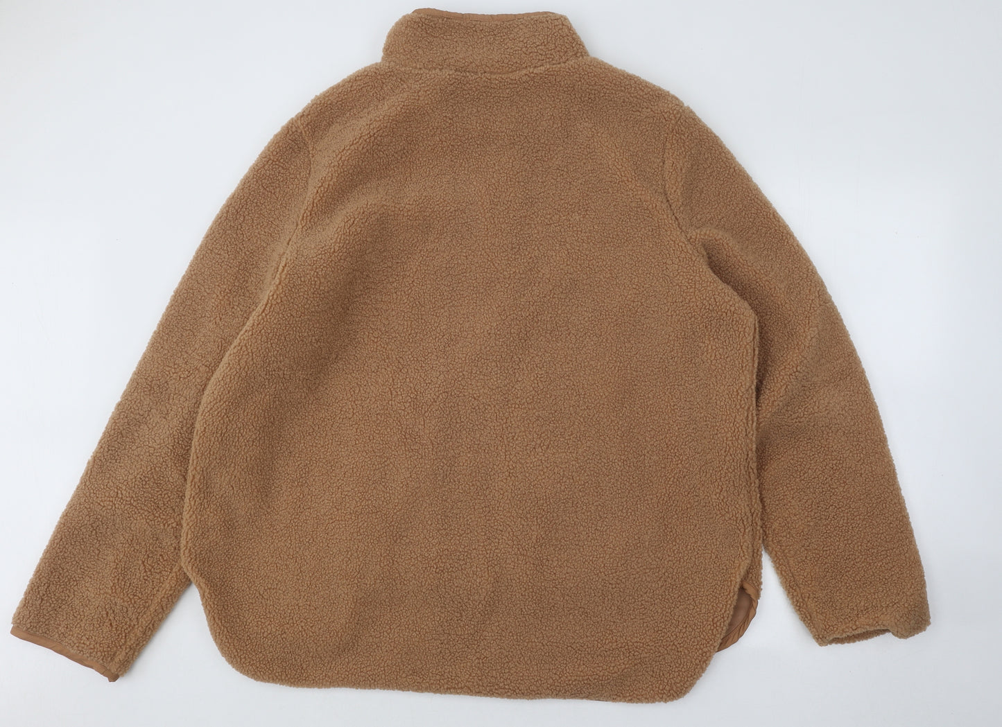 Long Tall Sally Womens Brown Polyester Pullover Sweatshirt Size XL Zip