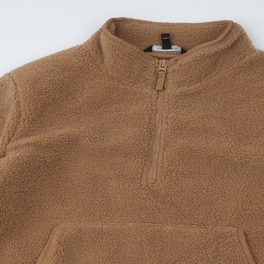Long Tall Sally Womens Brown Polyester Pullover Sweatshirt Size XL Zip
