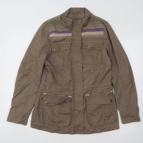 Marks and Spencer Womens Brown Jacket Size 10 Zip