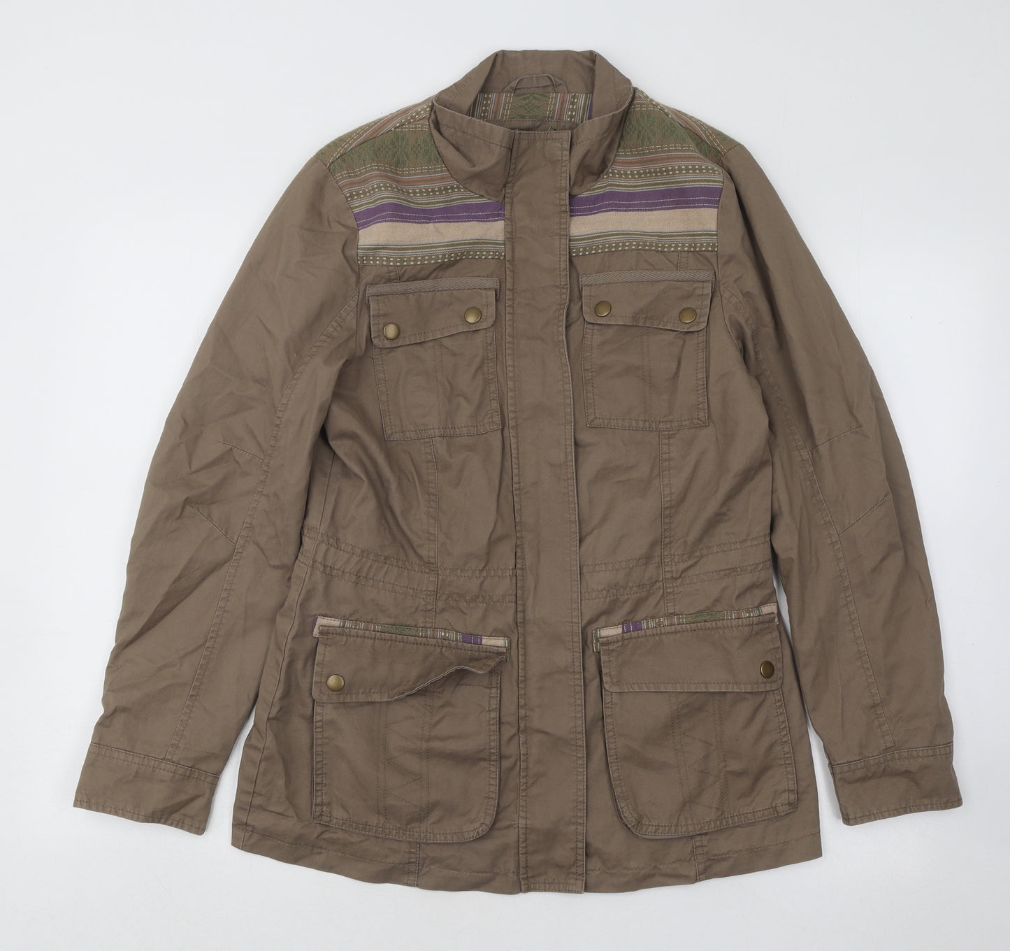 Marks and Spencer Womens Brown Jacket Size 10 Zip