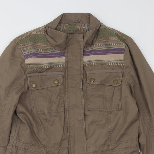 Marks and Spencer Womens Brown Jacket Size 10 Zip