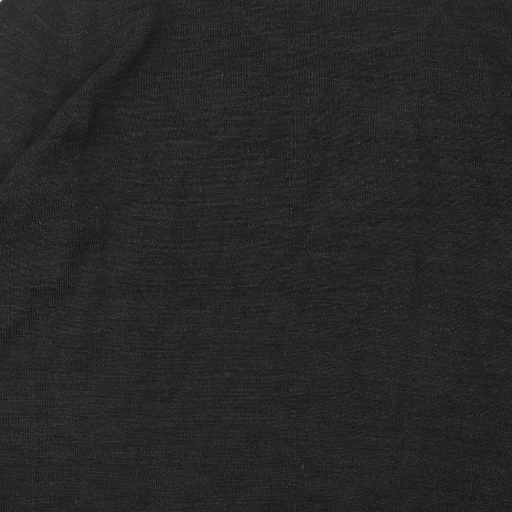 Kensington Mens Grey Round Neck Acrylic Pullover Jumper Size XL