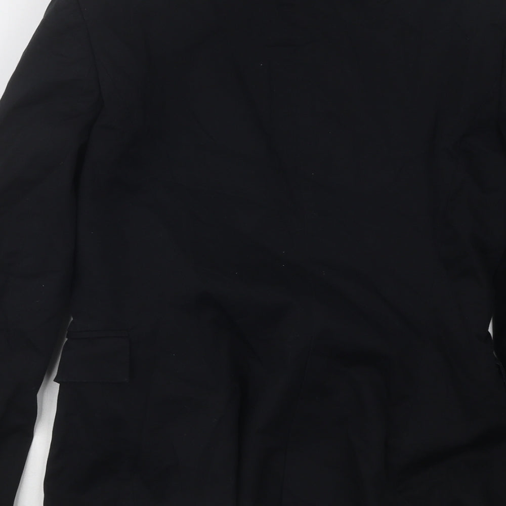 Zara Womens Black Jacket Blazer Size S Button
