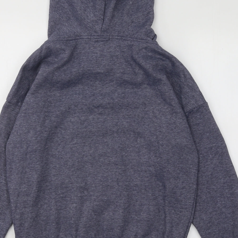 Primark Womens Blue Cotton Pullover Hoodie Size 10 Pullover