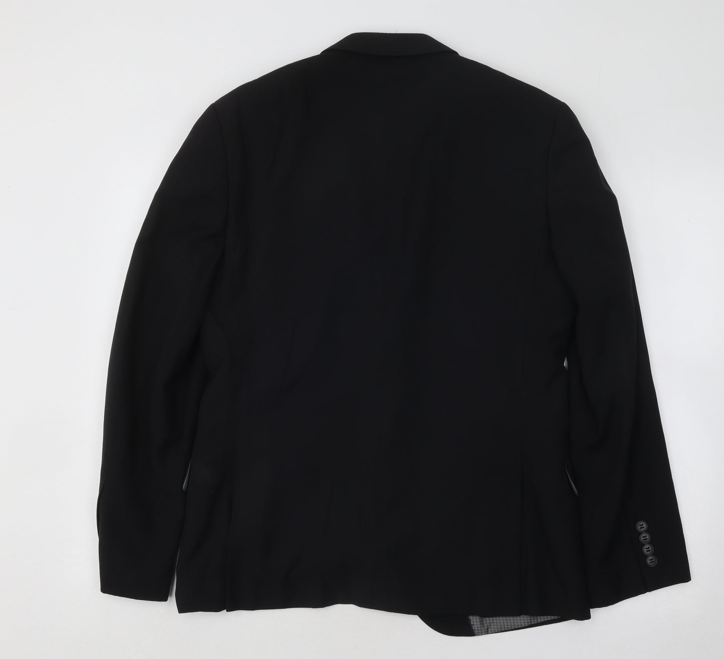 Ben Sherman Mens Black Polyester Jacket Suit Jacket Size 40