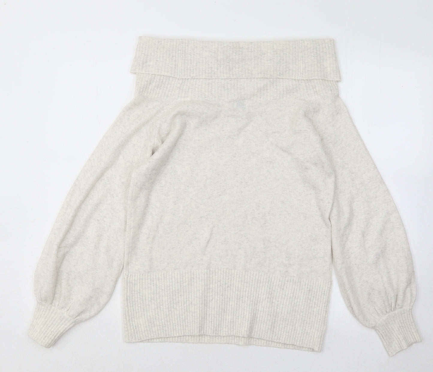 River Island Womens White Roll Neck Acrylic Pullover Jumper Size S