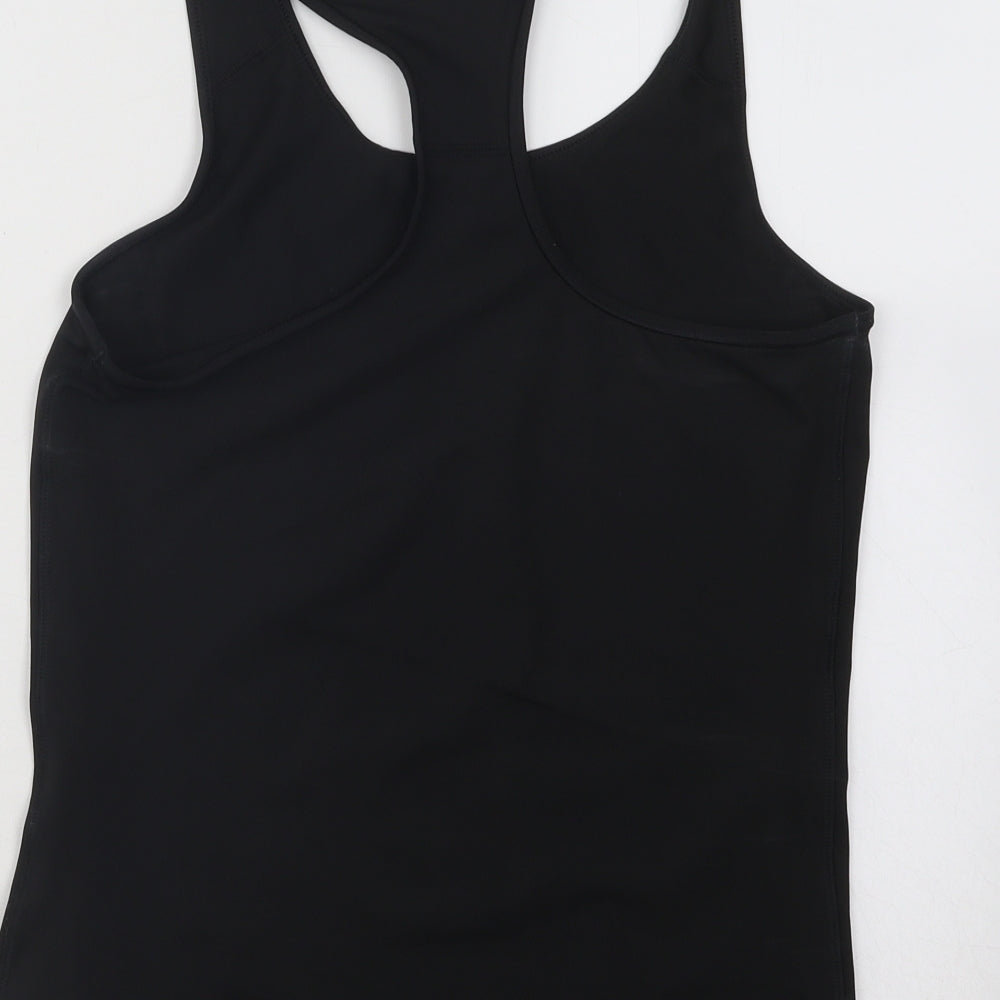 PUMA Womens Black Polyester Basic Tank Size 14 Round Neck Pullover