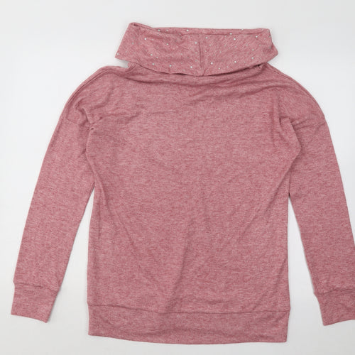KIass Womens Pink Roll Neck Viscose Pullover Jumper Size M