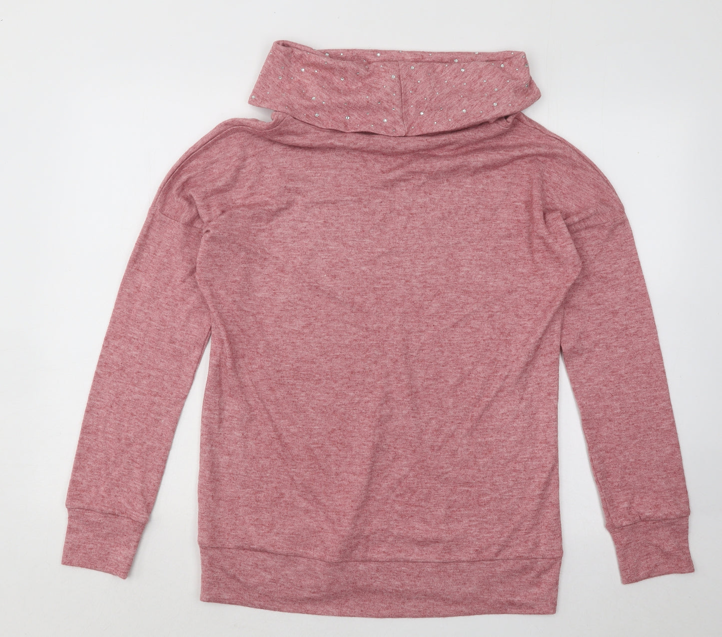 KIass Womens Pink Roll Neck Viscose Pullover Jumper Size M