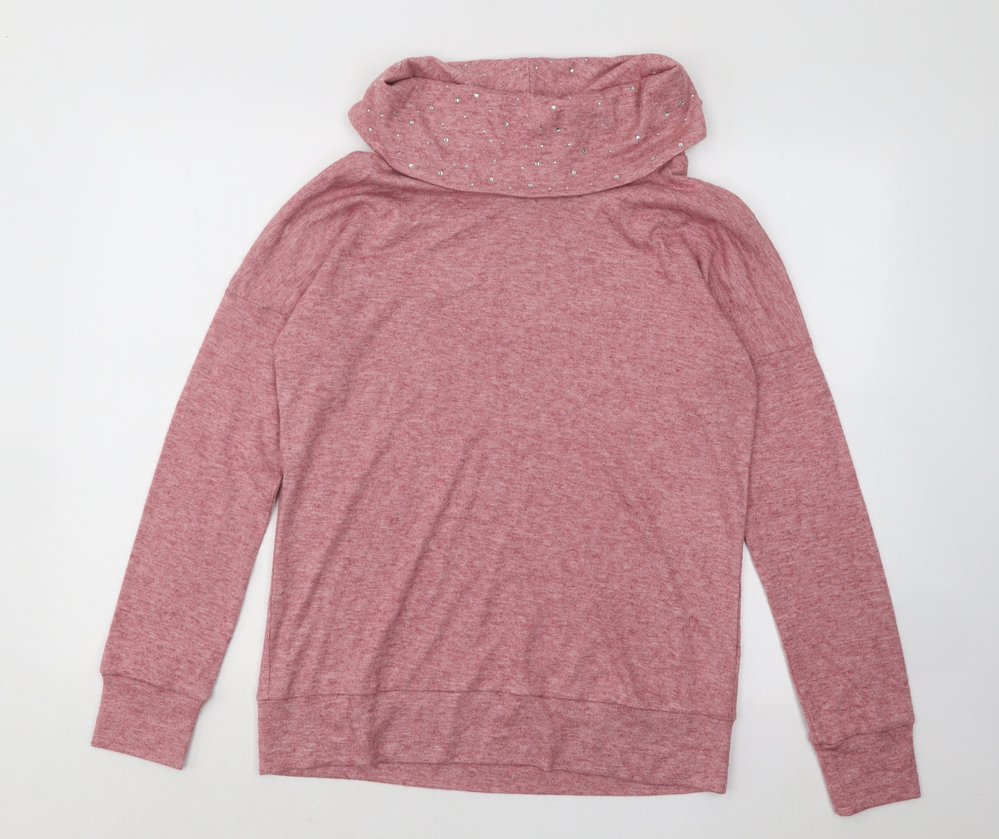 KIass Womens Pink Roll Neck Viscose Pullover Jumper Size M