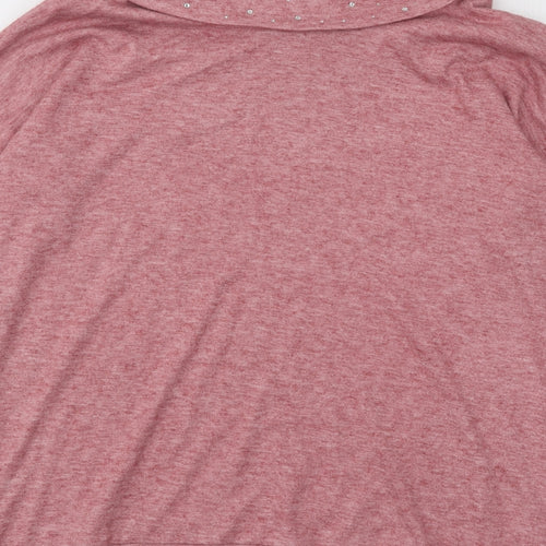 KIass Womens Pink Roll Neck Viscose Pullover Jumper Size M