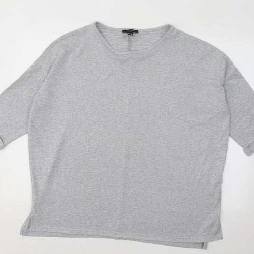 New Look Womens Grey Round Neck Acrylic Pullover Jumper Size M
